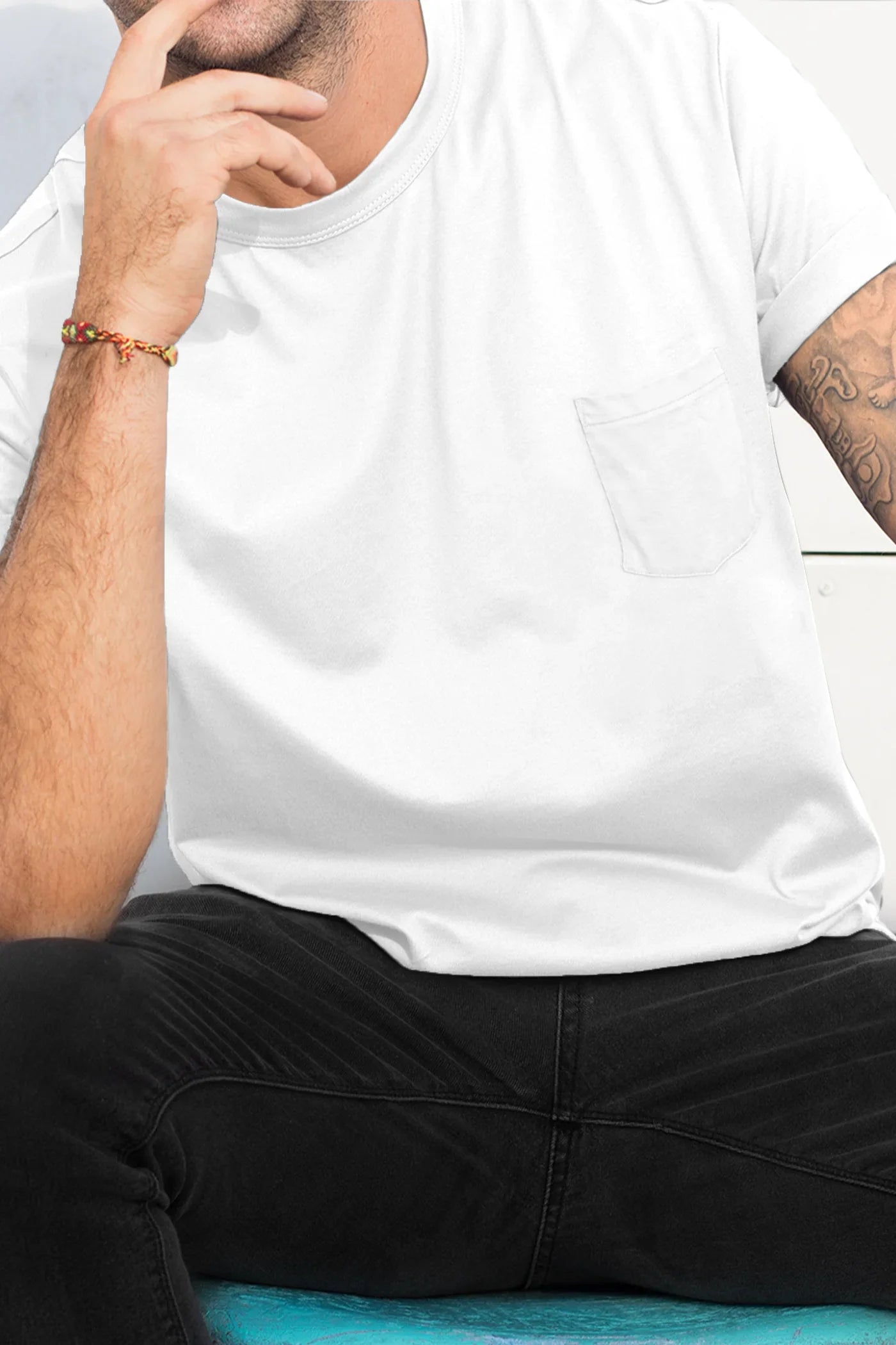Baliza Men's 100% Cotton Round Neck T-shirt- Sage Green