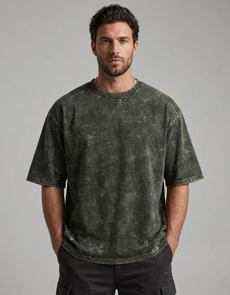 Men’s Acid Wash Oversized T-Shirt