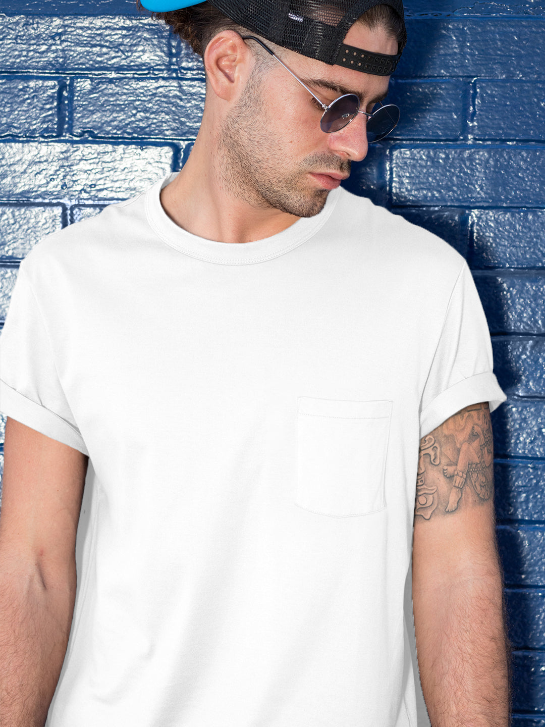 Baliza Men's 100% Cotton Round Neck T-shirt- Olive Green