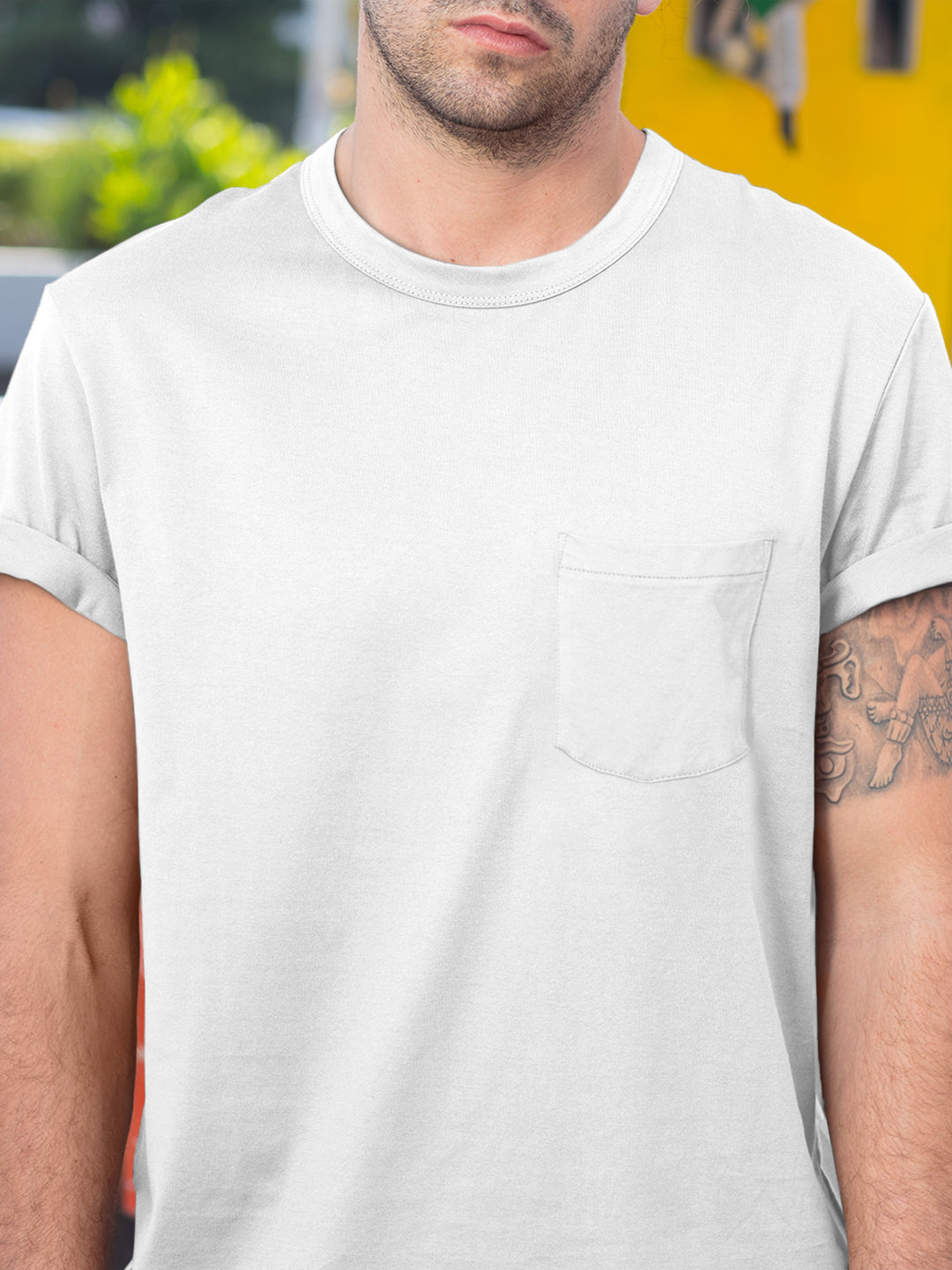 Baliza Men's 100% Cotton Round Neck T-shirt- Olive Green