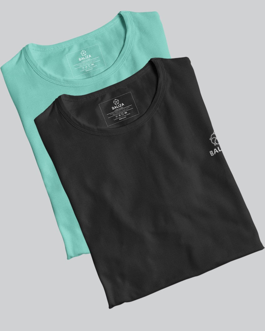 Pack of 2 T-Shirt [Black & Combination]