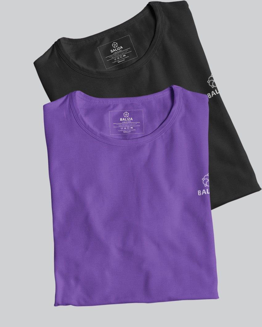Pack of 2 T-Shirt [Black & Combination]