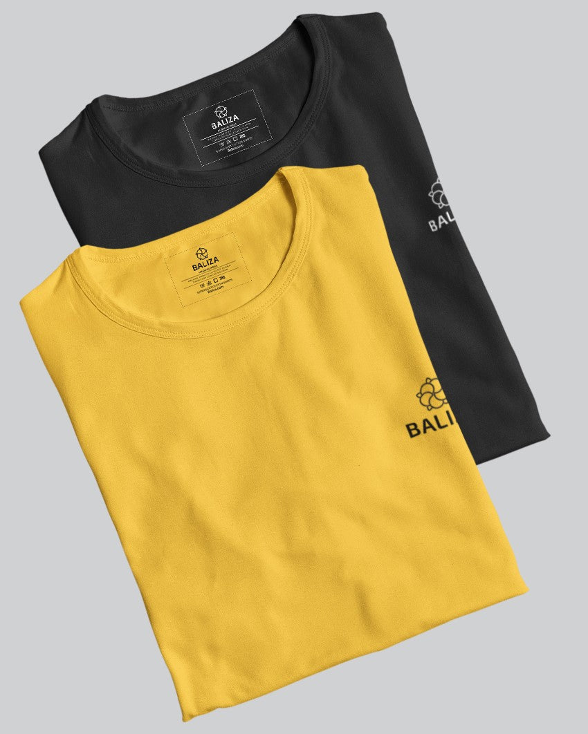 Pack of 2 T-Shirt [Black & Combination]