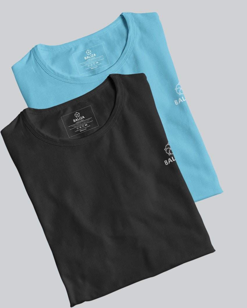 Pack of 2 T-Shirt [Black & Combination]