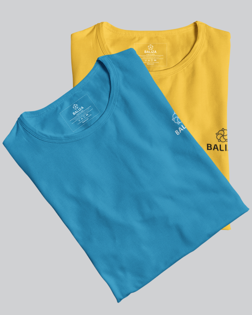 Pack of 2 T-Shirt [ Yellow & Combination]