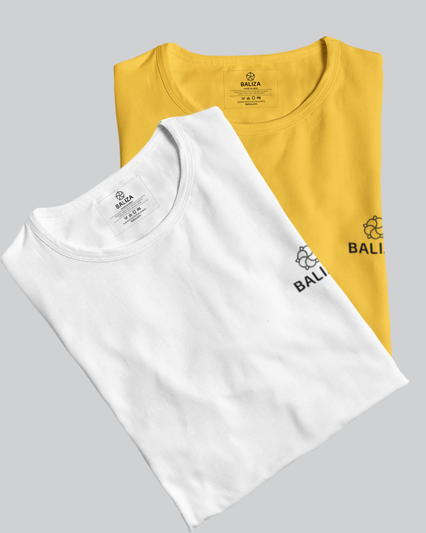Pack of 2 T-Shirt [ White & Combination]