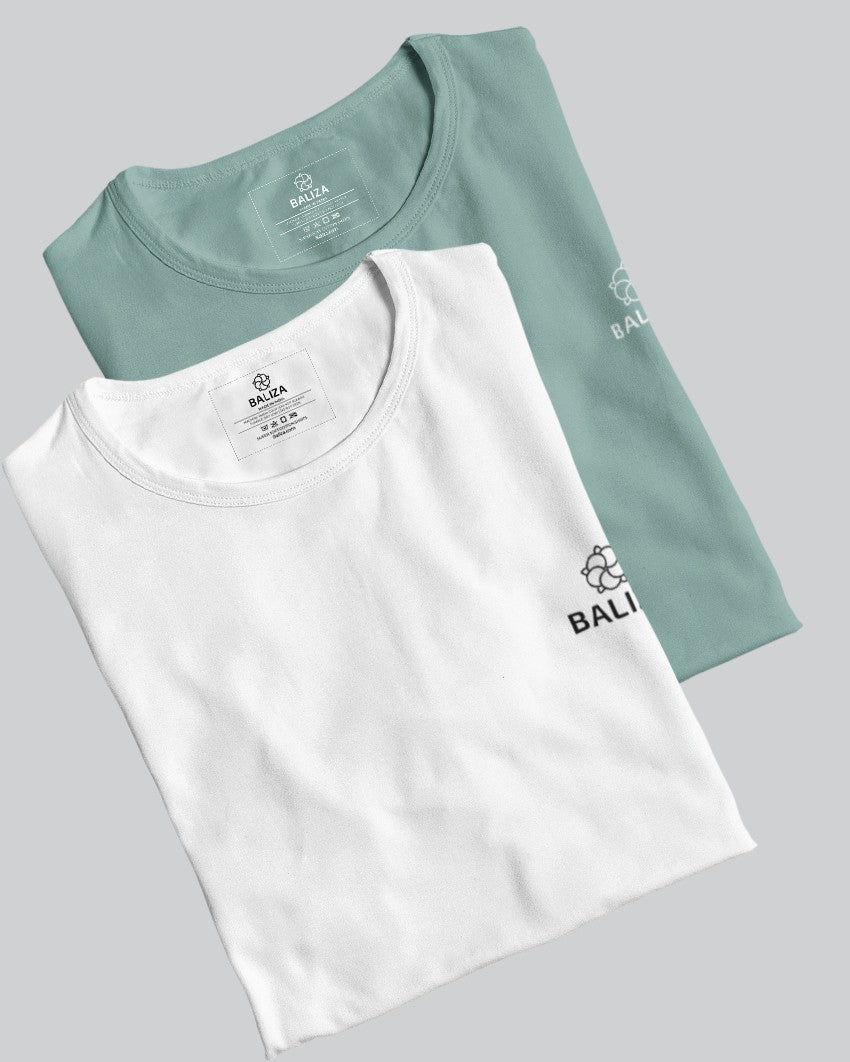 Pack of 2 T-Shirt [ White & Combination]