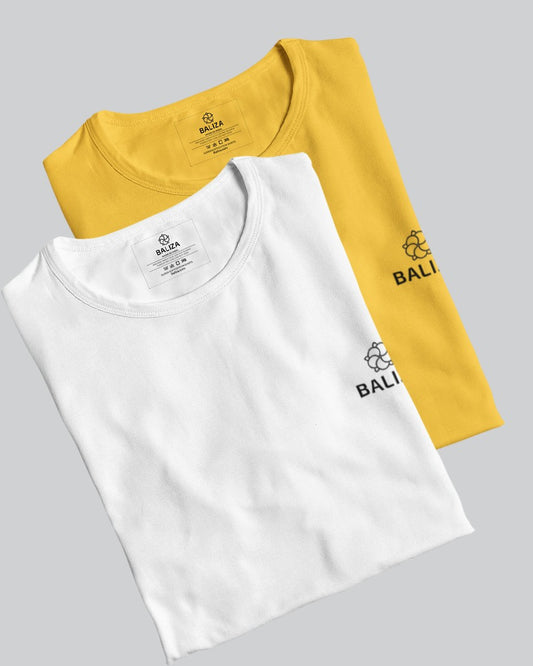 Pack of 2 T-Shirt [ Yellow & Combination]