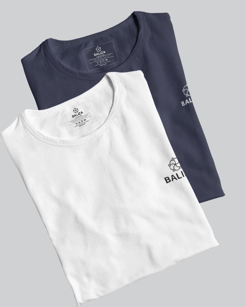 Pack of 2 T-Shirt [ White & Combination]