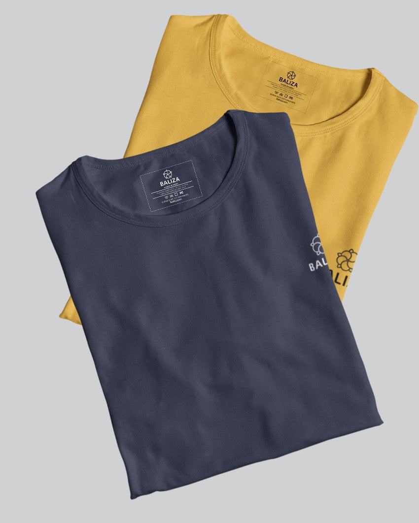 Pack of 2 T-Shirt [ Yellow & Combination]