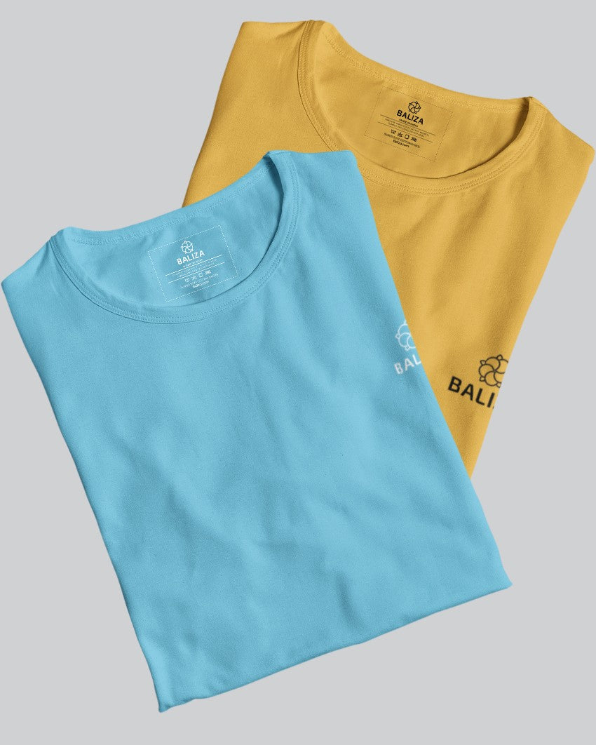 Pack of 2 T-Shirt [ Yellow & Combination]